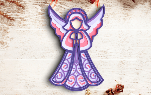 3D Angel SVG DXF 7 Layer Christmas Design Review