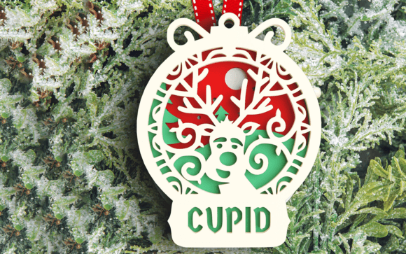 3D Christmas Ornament SVG DXF Bundle for Laser Cutting in Winter Amp Projects