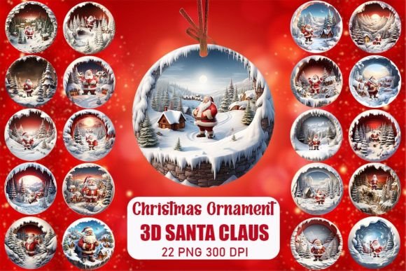 3D Christmas Santa Claus Xmas Ornament Bundle Review