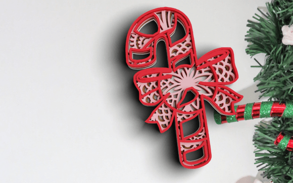 3D Christmas SVG Candy Design for Laser Cutting and Winter Amp Projects