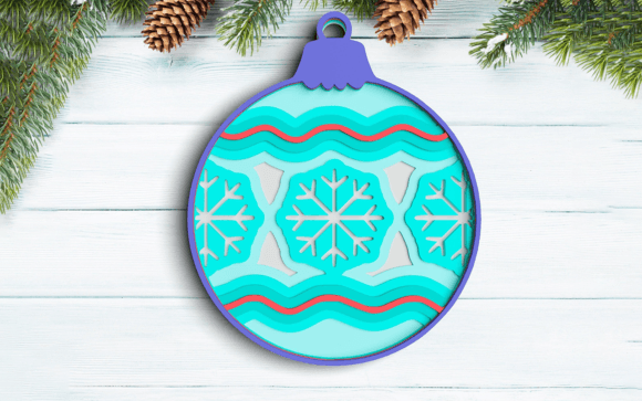 3D Christmas SVG DXF Ornament Bundle for Embroidery Projects