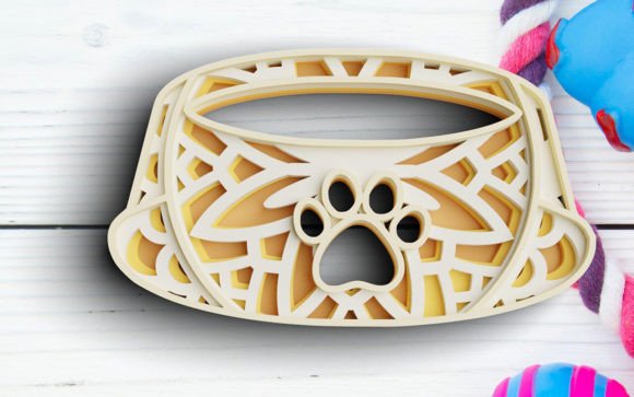 3D Dog Lover SVG DXF 4 Layers: Laser Cutting and Shadow Boxes