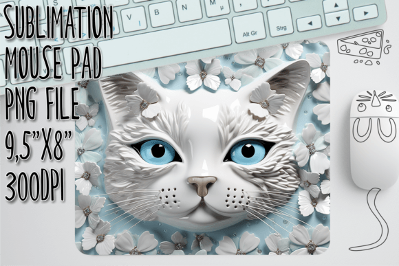 3D Feline Flower Mouse Mat Graphics and Crafts Review