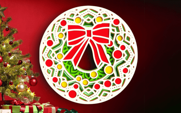 3D Floral Wreath SVG DXF 6 Layers Review