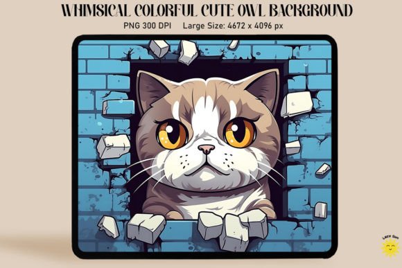 3D Graffiti Cartoon Scottish Fold Cat Graphics and Backgrounds Review