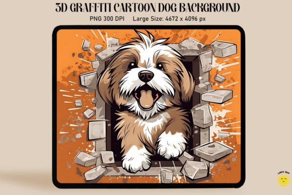 3D Graffiti Happy Brown Havanese Dog Graphics and Backgrounds Review