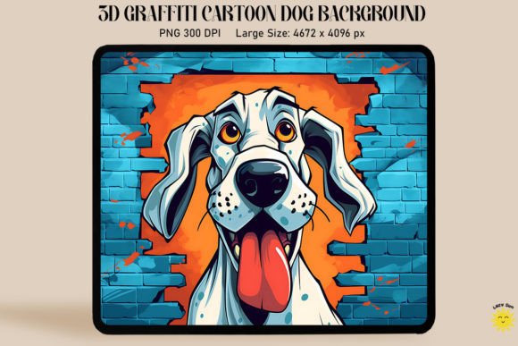 3D Graffiti Happy Great Dane Dog Graphics and Backgrounds Review