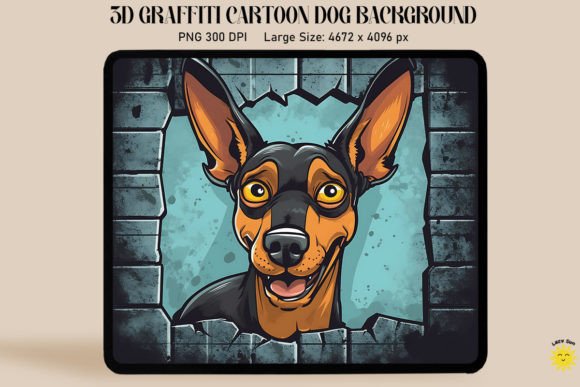 3D Graffiti Happy Pinscher Dog Graphics and Backgrounds Review