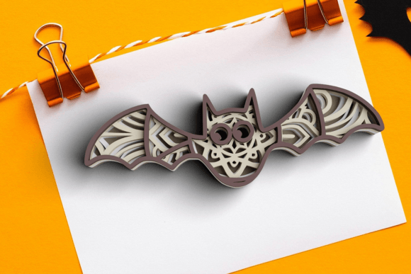 3D Halloween Bat SVG DXF Bundle for Laser Cutting in Autumn Amp Projects