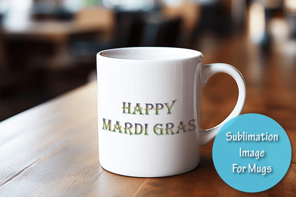 3D Happy Mardi Gras Sublimation Image Graphics and Illustrations