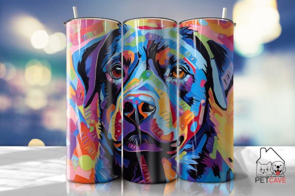 3D Rottweiler Pop Tumbler Wrap: A Graphic Design Asset for Content Creators