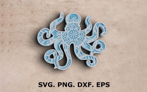 3D Sea Animals SVG Sea Turtle Svg for Laser Cutting and Shadow Boxes