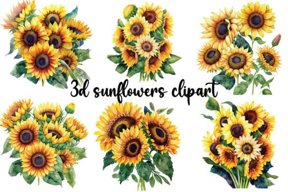 3d Sunflower Sublimation Clipart Bundle Review