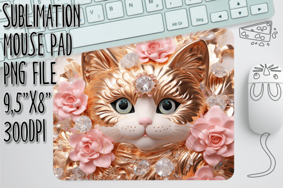 Blossom Kitty 3D Mouse Mat Graphics and Crafts Review