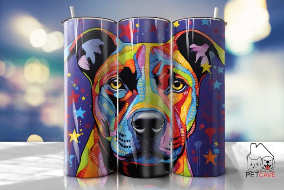 Colorful 3D Pit Bull Tumbler Wrap Graphics and Crafts Review