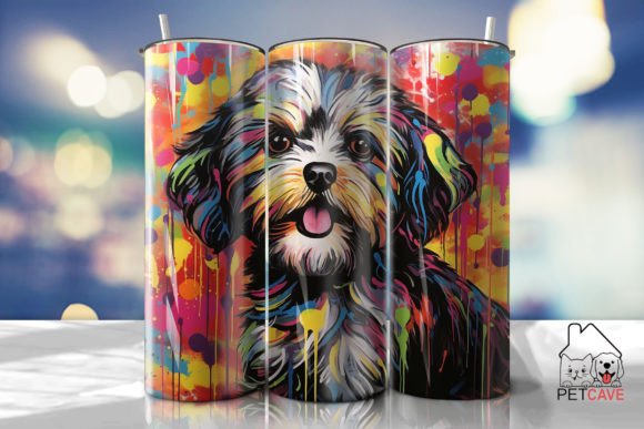 Colorful 3D Shih Tzu Tumbler Wrap Graphics and Crafts Review