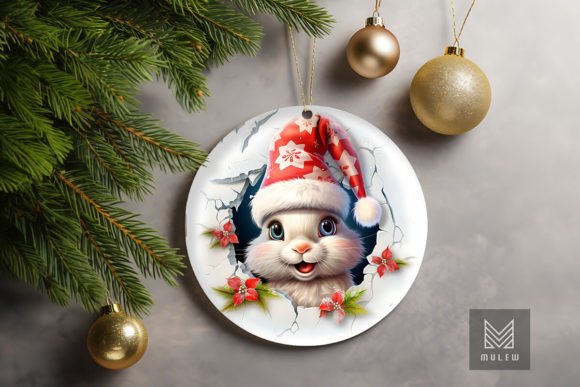 Cute Bunny 3D Christmas Ornament Clipart Review
