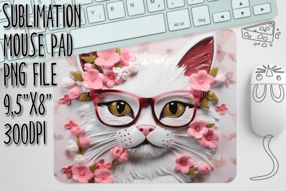 Flowering Kitty 3D Mouse Mat Graphics and Crafts Review