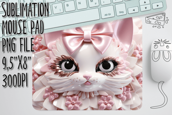 Funny 3D Cat Pad with Flowers Graphics and Crafts Review