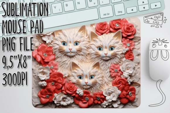 Kitty Blooms 3D Mouse Mat Graphics and Crafts Review
