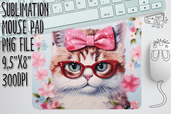 Kitty in 3D Floral Mouse Mat Graphics and Crafts Review