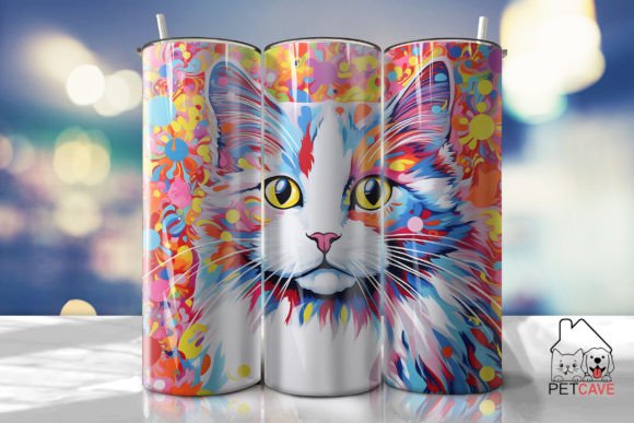 Pop Art Fusion 3D Tumbler Wrap for Crafts and Graphics Projects